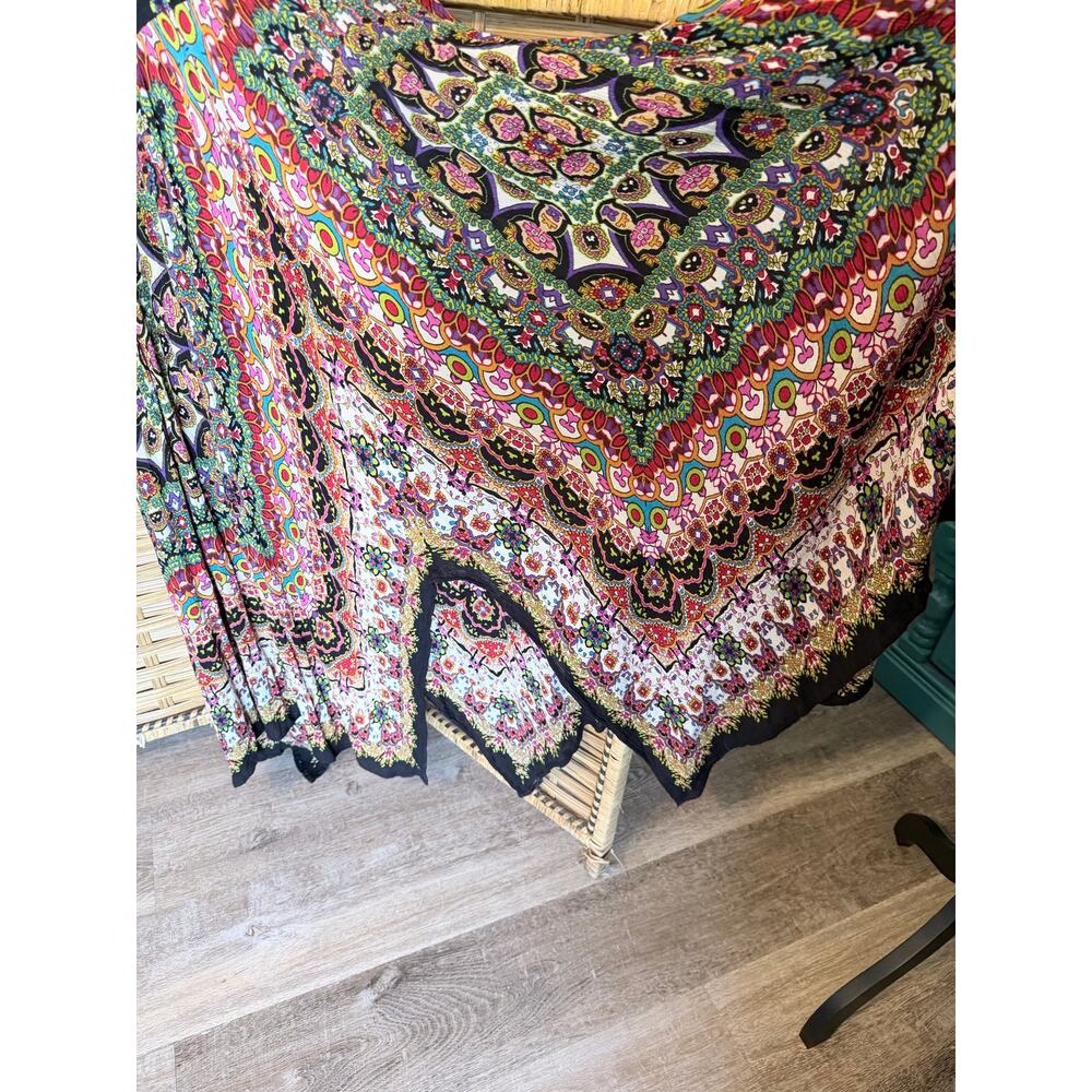Bila boho handkerchief long dress XL colorful festival hippie sleeveless - Picture 7 of 9